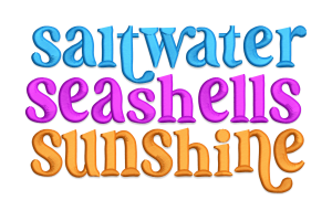 Free Saltwater Seashells Sunshine Machine Embroidery Design