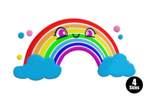 Rainbow Machine Embroidery Design