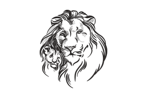 Regal Lion Embroidery Design