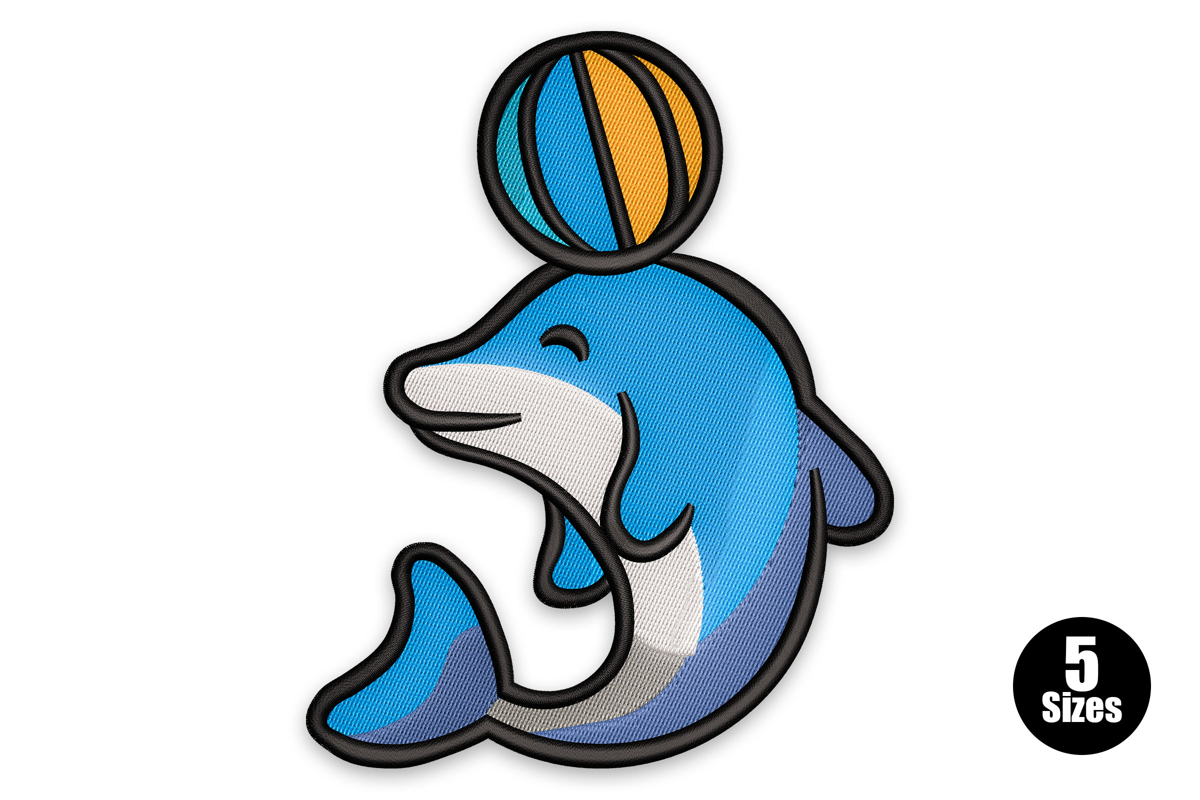 Dolphin Duo Embroidery Design